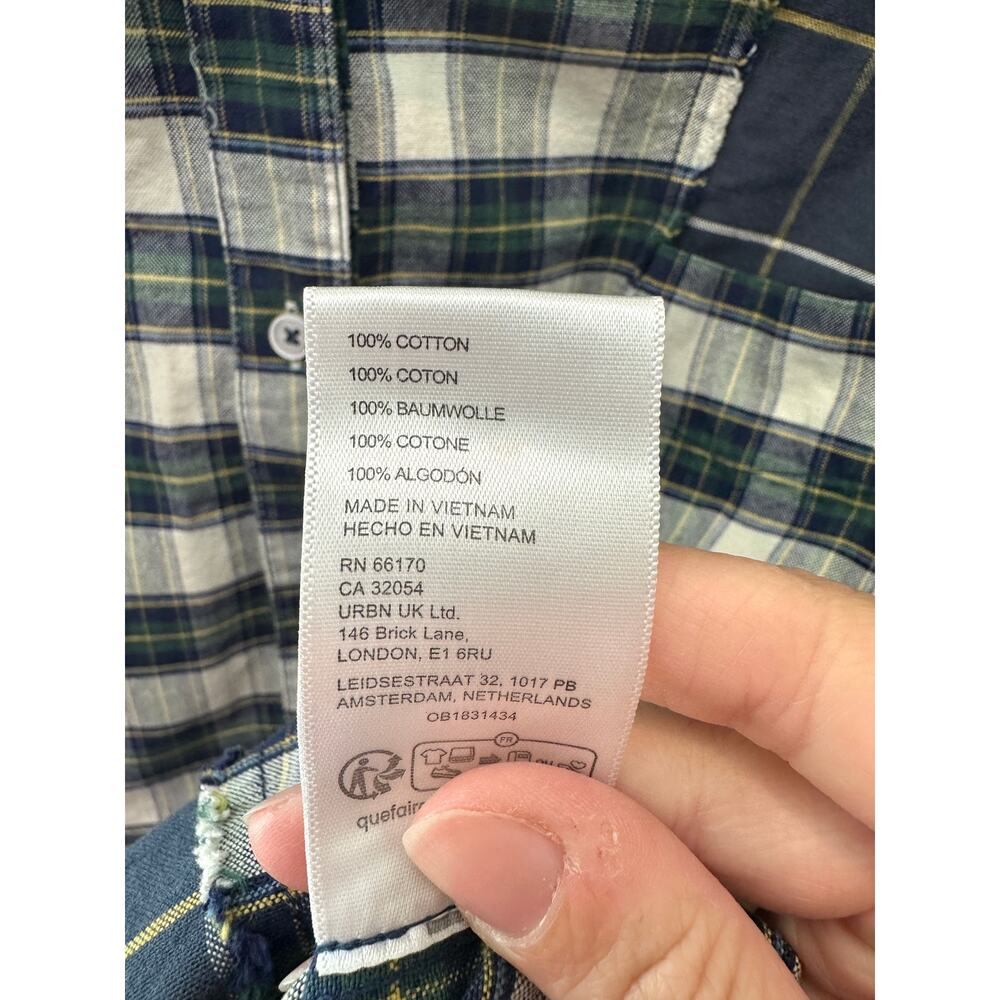 URBAN OUTFITTERS BDG Patchwork Plaid Button Down Shirt Oversized | Small - Picture 7 of 8